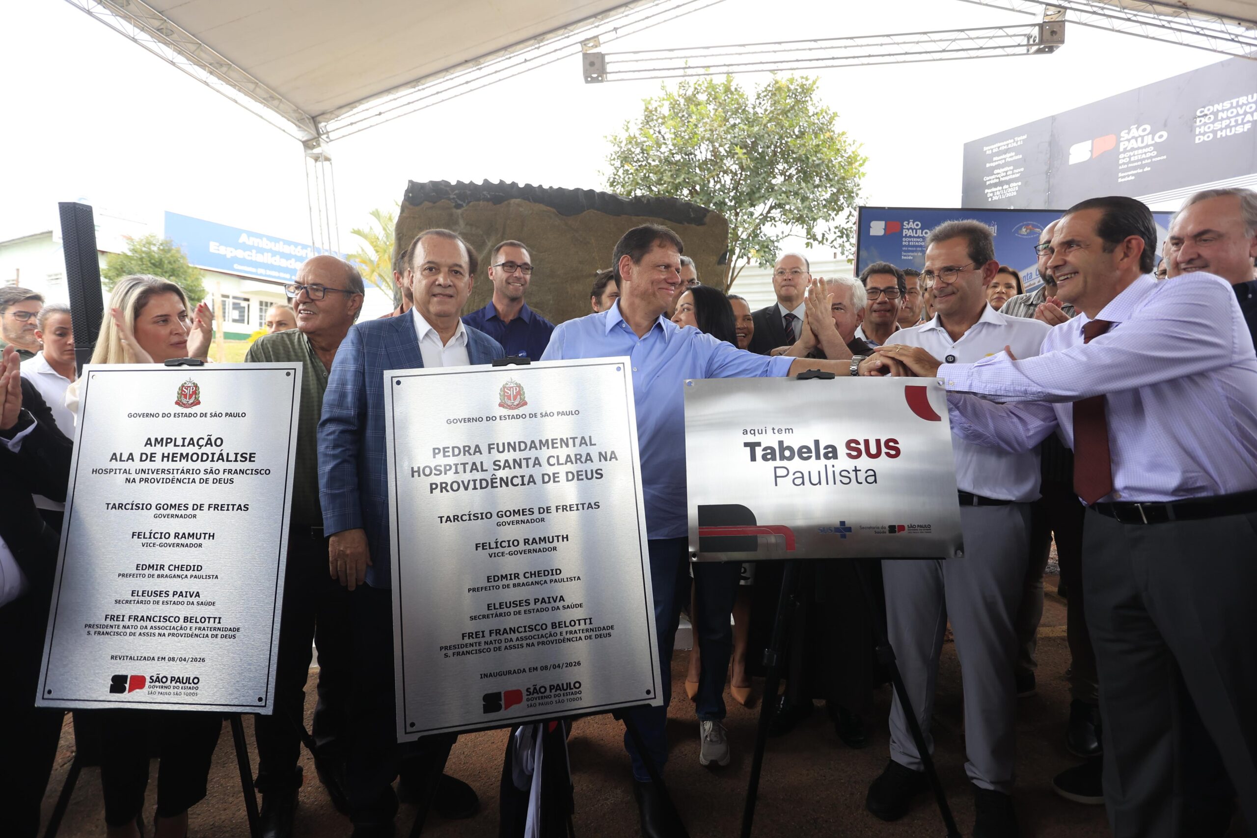 H. U. São Francisco e Governo do Estado de São Paulo lançam pedra fundamental do Hospital Santa Clara